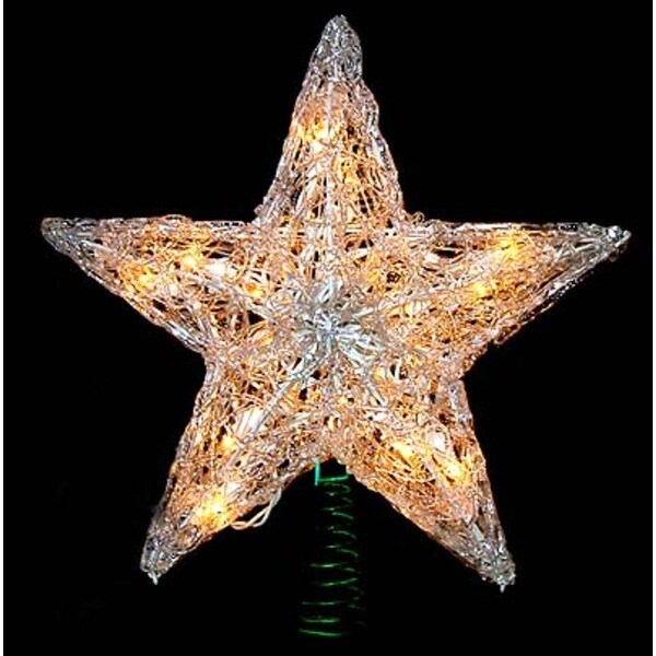 Shop 12 Quot Lighted Snowy Crystal Style Star Christmas Tree